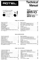Rotel RPM-10-10S - Technical manual 